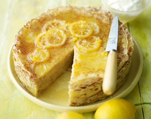 Lemon crepe cake