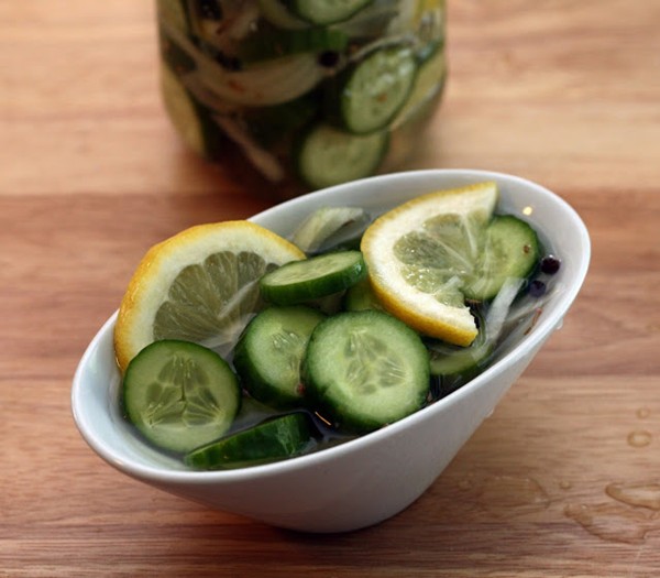 Lemon cucumber salad
