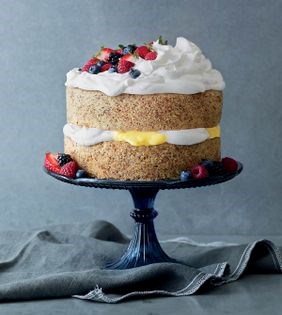 Lemon curd almond cake