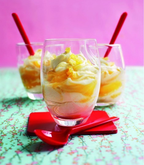 Lemon curd and ginger fool