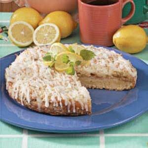 Lemon curd coffee cake