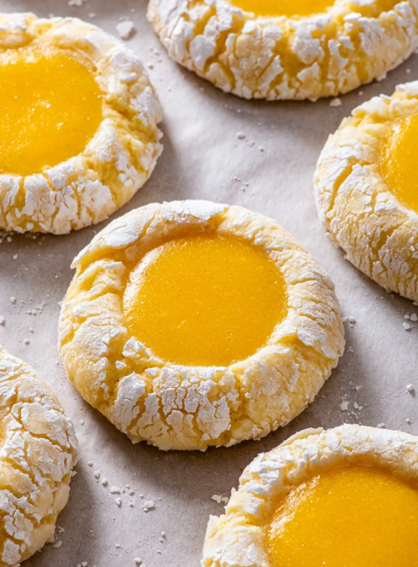 Lemon curd cookies [gluten-free]