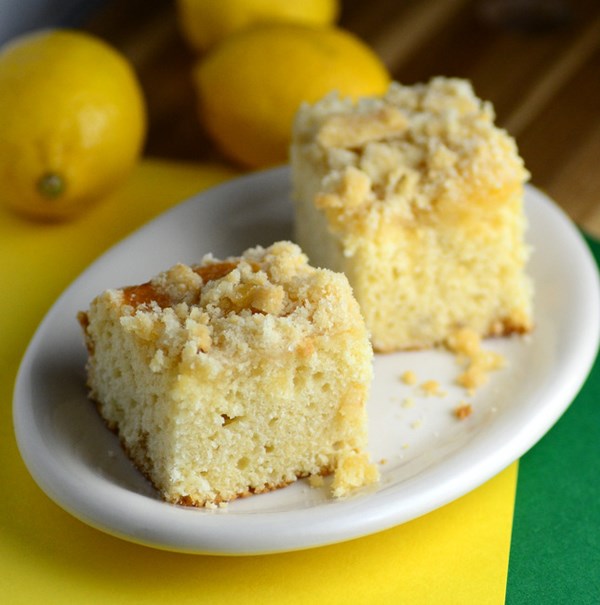 Lemon curd crumb cake