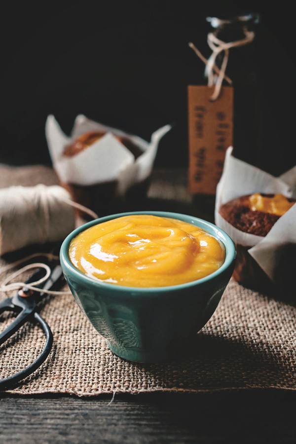 Lemon curd made with olive oil
