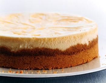 Lemon curd marbled cheesecake