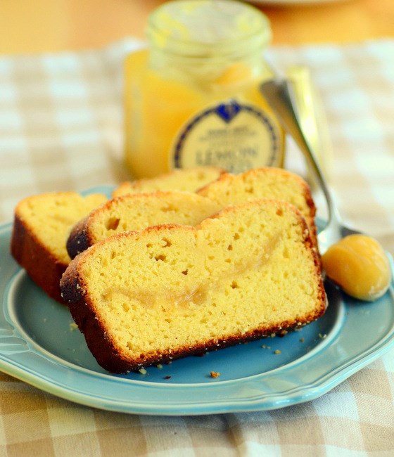 Lemon curd swirl quick bread