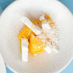 Lemon custard and meringue