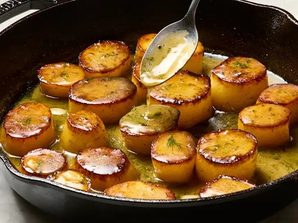 Lemon dill fondant potatoes