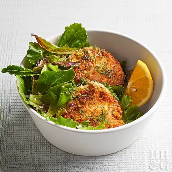 Lemon-dill salmon cakes