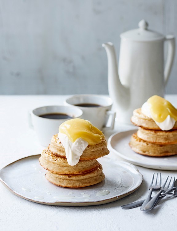 Lemon drizzle crumpets