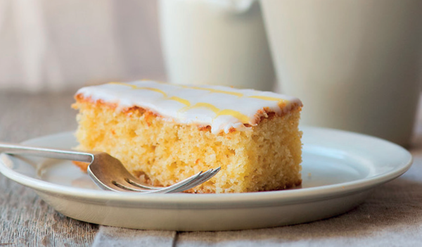 Lemon drizzle slices