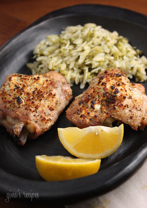 Lemon feta chicken with oregano