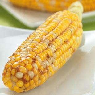 Lemon-garlic glazed corn on the cob