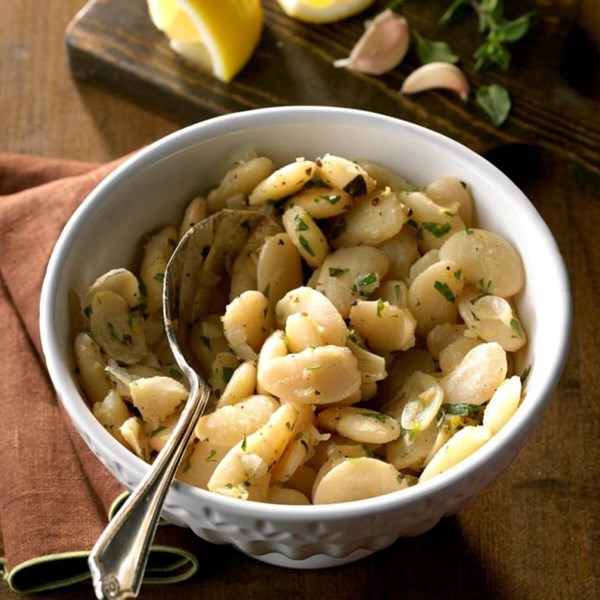 Lemon-garlic lima beans