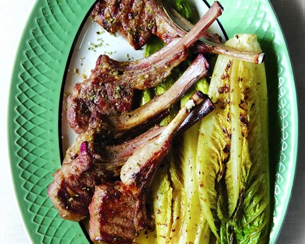 Lemon-garlic marinated lamb chops