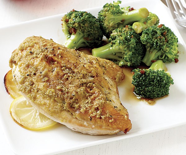 Lemon-garlic roast chicken with yuzu kosho