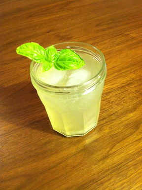 Lemon, ginger, basil cooler