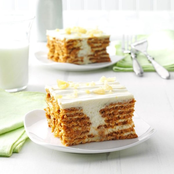 Lemon ginger icebox cake