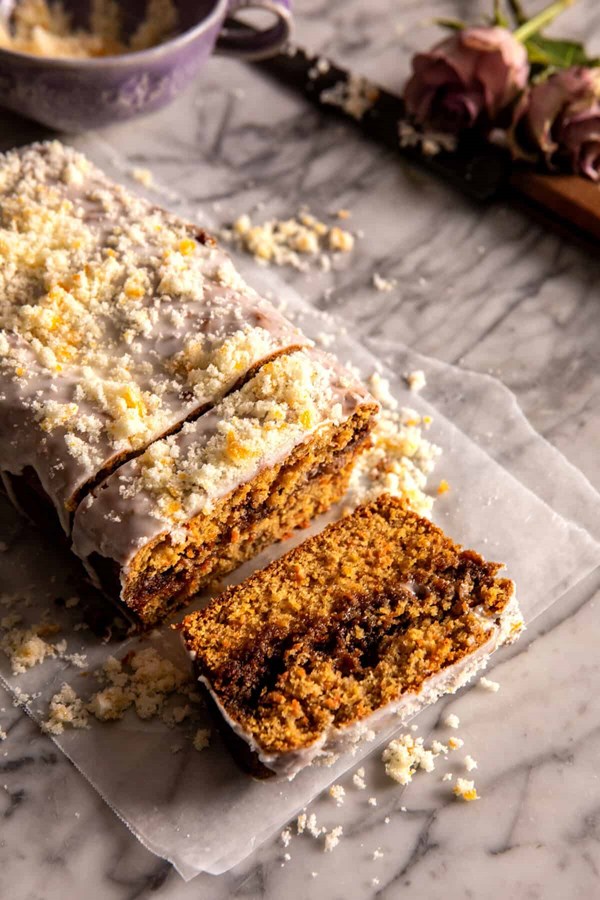 Lemon glazed carrot cake