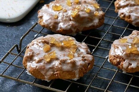 Lemon-glazed gingerbread rock cakes