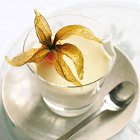Lemon goat's cream possets