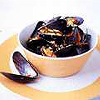 Lemon grass and chilli mussels