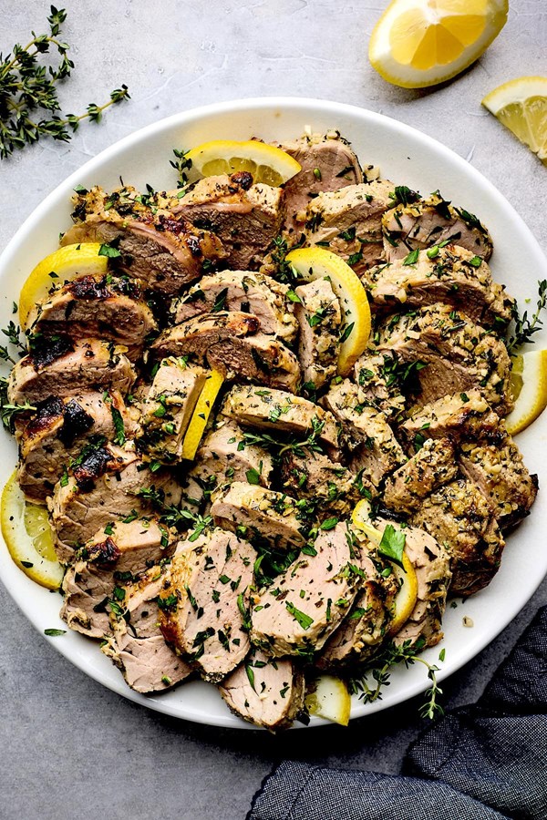 Lemon herb pork tenderloin