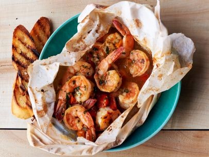 Lemon-herb shrimp packets