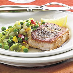 Lemon-herb skillet pork chops