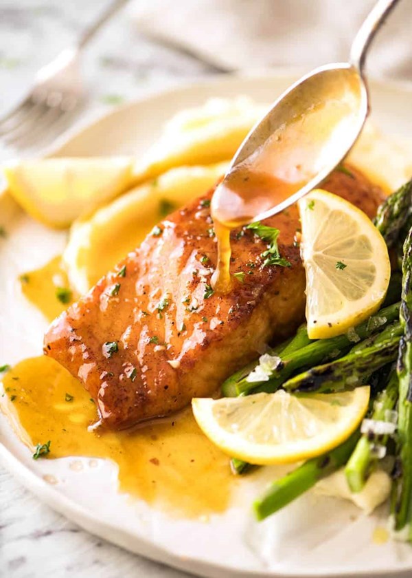 Lemon honey glazed salmon
