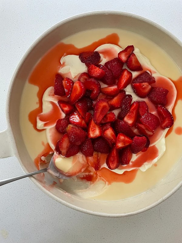 Lemon-honey posset with juicy berries [Sarah Jampel]
