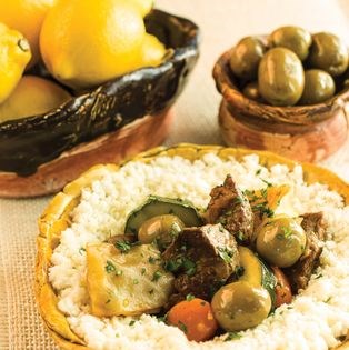 Lemon lamb tagine