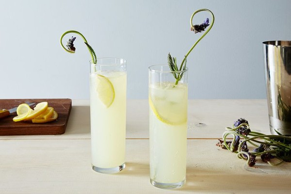Lemon lavender gin rickey