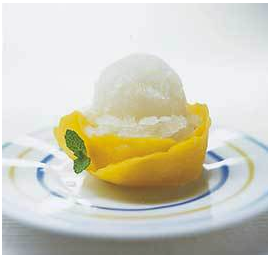 Lemon-lavender ice