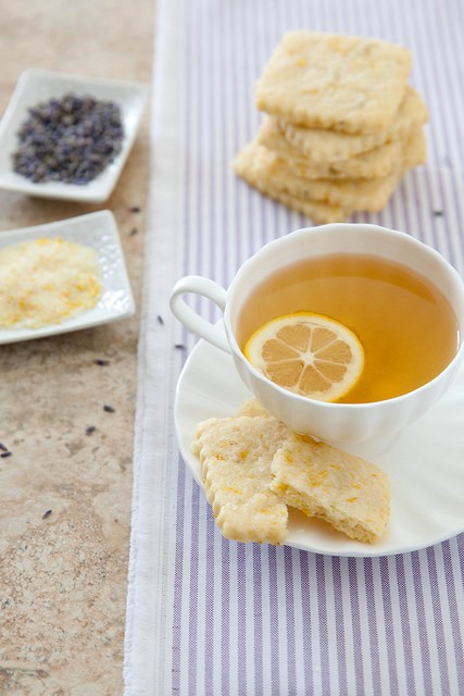 Lemon lavender shortbread 