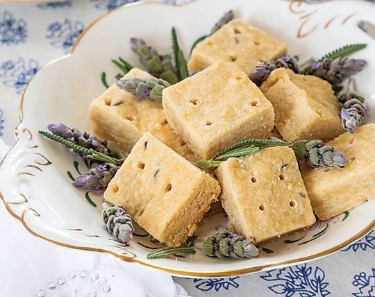 Lemon-lavender shortbread