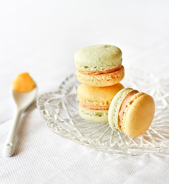 Lemon, lime & bitters macarons