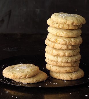 Lemon-lime basil shortbread cookies