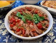 Lemon-lime pot roast with tomatoes and garlic