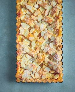 Lemon Linzer lattice tart
