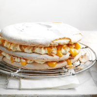 Lemon macaron layer cake