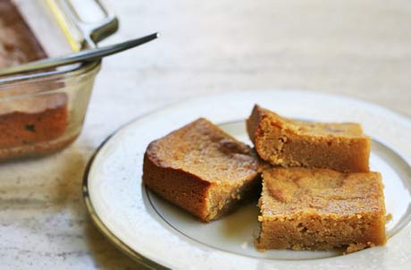 Lemon mascarpone blondies