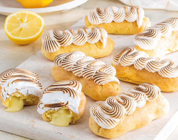 Lemon meringue éclairs