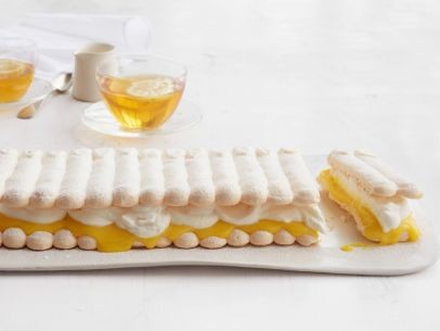 Lemon meringue Napoleon with ginger cream