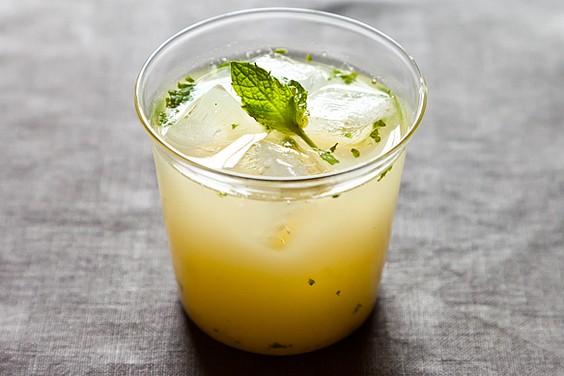 Lemon mint barley water