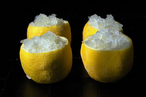 Lemon mint granita