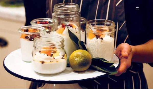 Lemon mousse & citrus compote with shaved chocolate