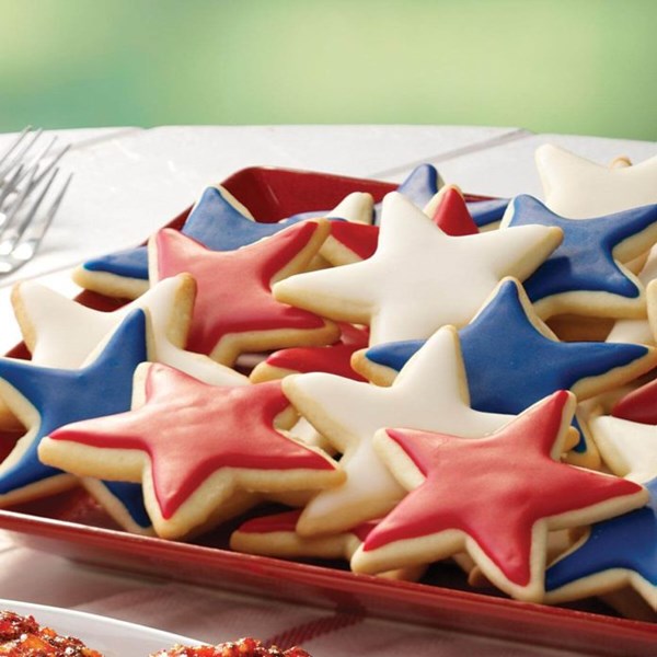 Lemon nut star cookies