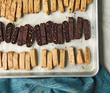 Lemon, olive oil, and almond biscotti