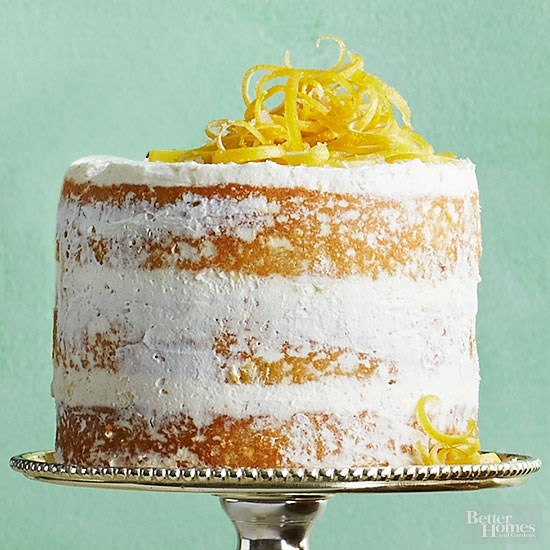 Lemon olive oil cake with lemon cream